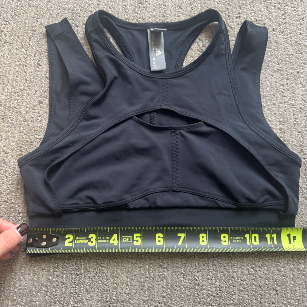 Stella McCartney x Adidas Women’s Crop Bra Top in Black - Picture 4 of 6